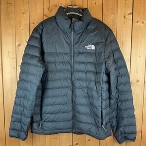 The North Face Men's 550 Down Puffer Jacket w/o Hood, Gray - Size L